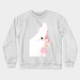 Tanimbar corella goffin&#39;s cockatoo watercolor portrait Crewneck Sweatshirt